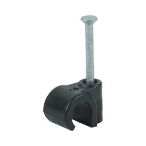 Round Cable Clip Black-To fit 7.0mm