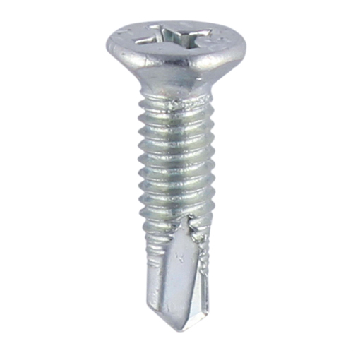 S/Drill PVC Screw F/CSK - BZP-M4 x 16