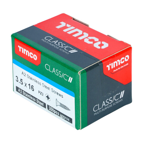 Classic Screw PZ2 CSK A2 SS-3.5 x 16