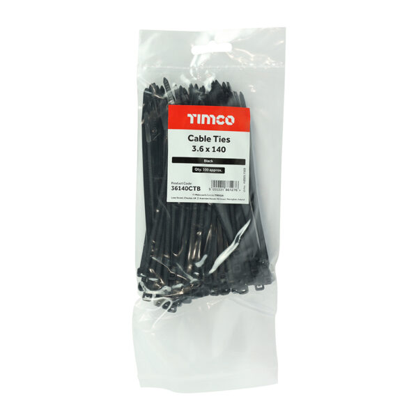 Cable Tie Black-3.6 x 140