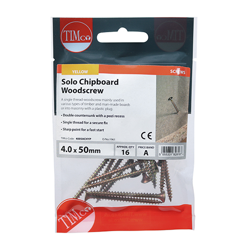 Solo Woodscrew PZ2 CSK - ZYP-4.0 x 50