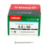 Classic Screw PZ2 CSK A4 SS-4.0 x 50