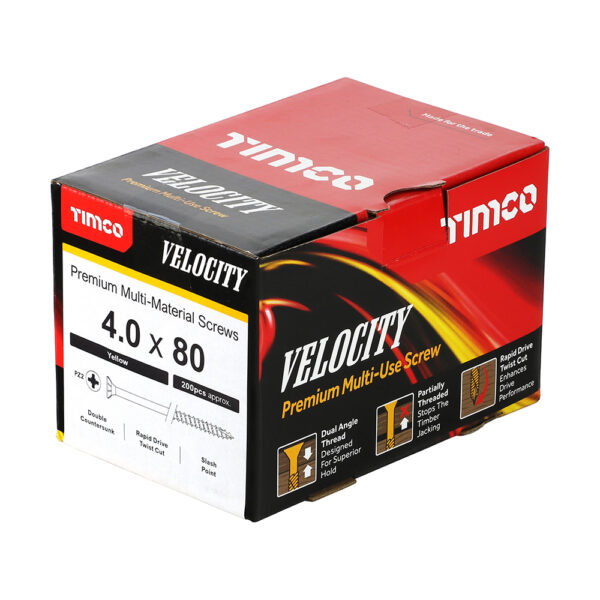 Velocity Screw PZ2 CSK ZYP-4.0 x 80