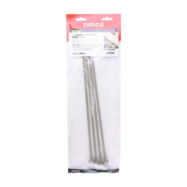 Wafer Head Timber Screw- Green-8.0 x 400
