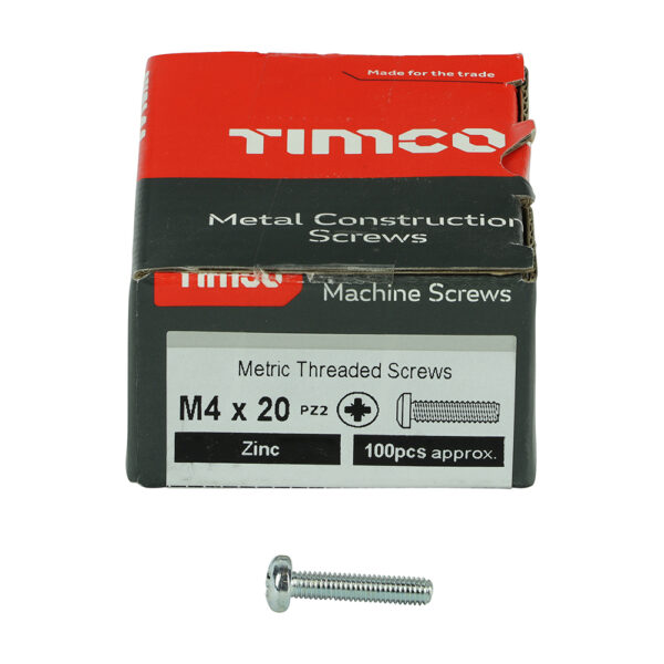 4020PPM_w3.jpg Machine Screw PZ2 PAN Zinc-M4 x 20