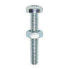 Machine Screw & Nut PAN - BZP-M4 x 25