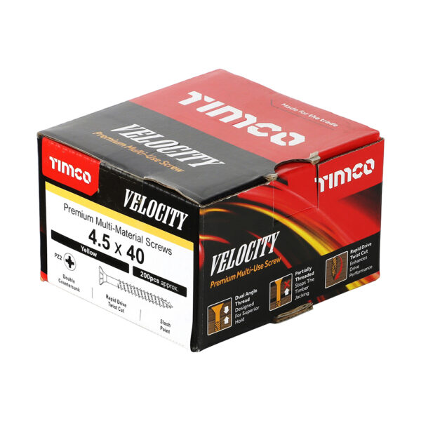 Velocity Screw PZ2 CSK ZYP-4.5 x 40