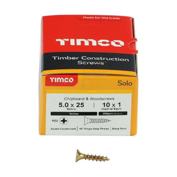50025SOLOC_w3.jpg Solo Woodscrew PZ2 CSK ZYP-5.0 x 25