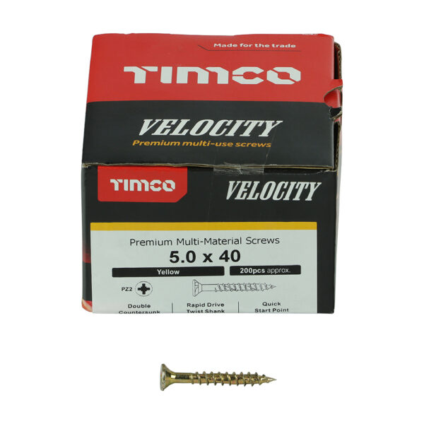 Velocity Screw PZ2 CSK ZYP-5.0 x 40
