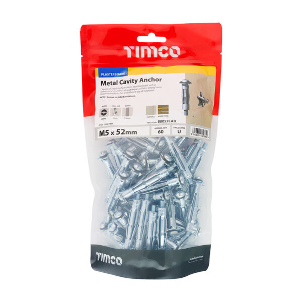 50052CAB_w2.jpg Cavity Anchor - BZP-M5 x 52 (60mm Screw)