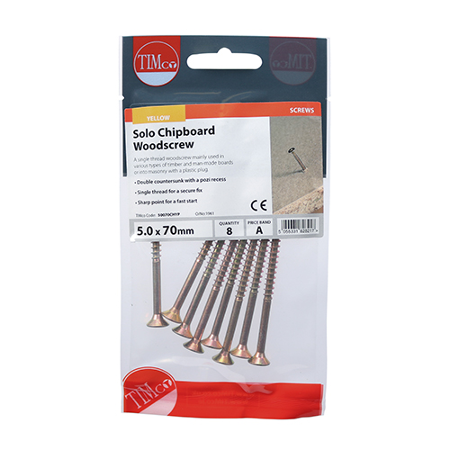 Solo Woodscrew PZ2 CSK - ZYP-5.0 x 70