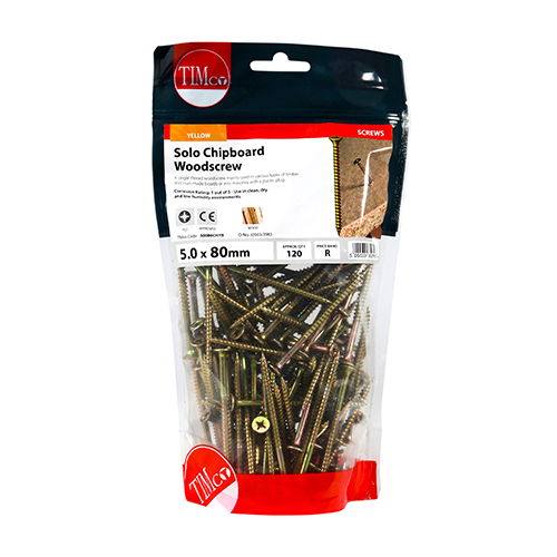 Solo Woodscrew PZ2 CSK - ZYP-5.0 x 80