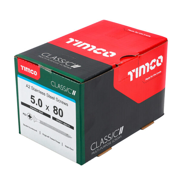 50080CLASS_w2.jpg Classic Screw PZ2 CSK A2 SS-5.0 x 80