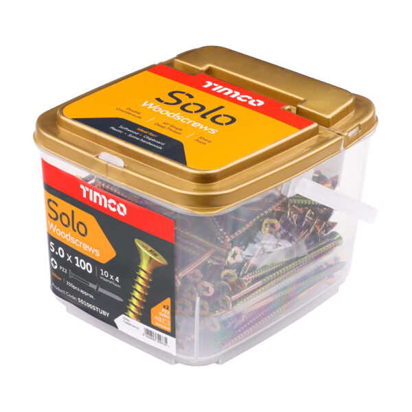 Solo Woodscrew CSK - ZYP (TUB)-5.0 x 100