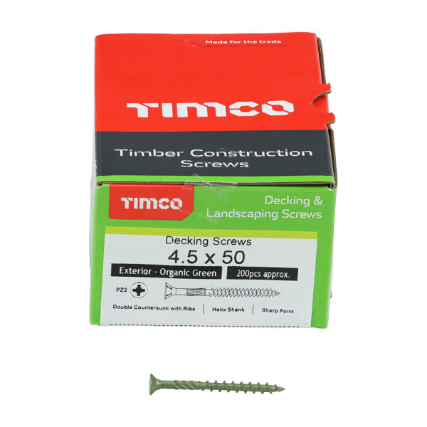 50TDECK_w3.jpg Decking Screw PZ2 - Green-4.5 x 50