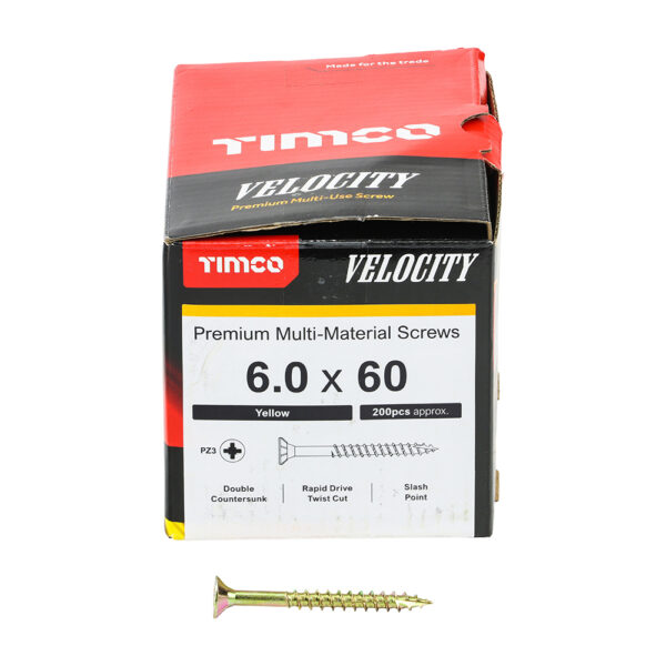 Velocity Screw PZ3 CSK ZYP-6.0 x 60