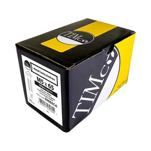 Metal Cavity Anchor Zinc-M6 x 65 (70mm Screw)