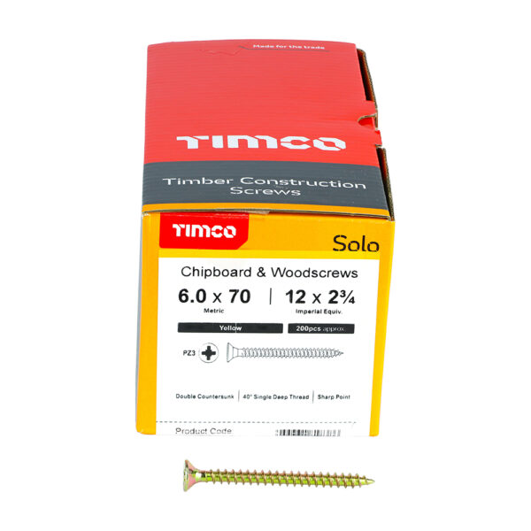 60070SOLOC_w3.jpg Solo Woodscrew PZ3 CSK ZYP-6.0 x 70