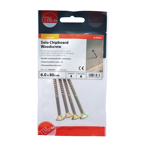 60080CHYP_w2.jpg Solo Woodscrew PZ3 CSK - ZYP-6.0 x 80