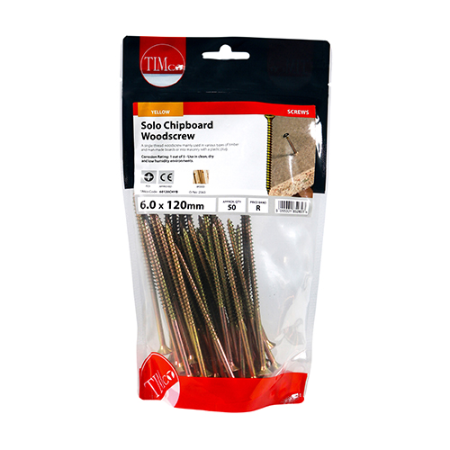 60120CHYB_w2.jpg Solo Woodscrew PZ3 CSK - ZYP-6.0 x 120