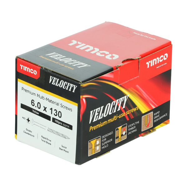 Velocity Screw PZ3 CSK ZYP-6.0 x 130