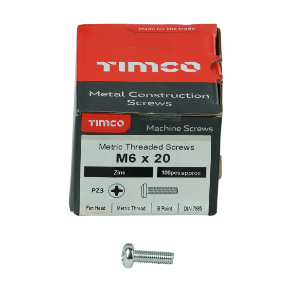 Machine Screw PZ3 PAN Zinc-M6 x 20