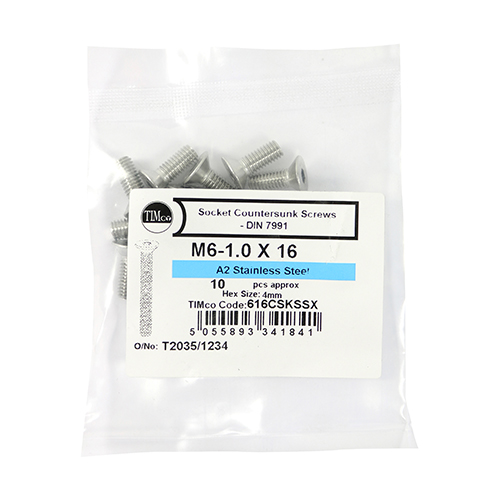 616CSKSSX_w2.jpg Countersunk Socket Screws A2SS-M6 x 16