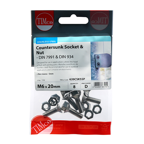 620CSKSSP_w2.jpg CSK Socket & Nut - A2 SS-M6 x 20