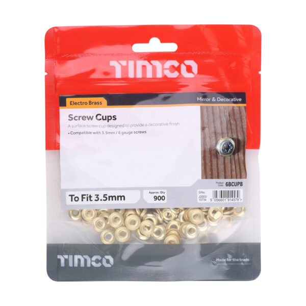Stacked from 4 images. Method=B (R=8,S=4) Surface Screw Cup - E/Brass-To fit 6 Gauge Screws