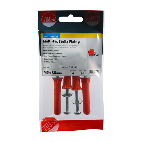 Stella Fix Anchor TX PAN Red-M5 x 80