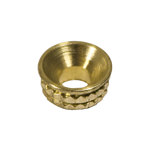 Knurled Brass Inset Screw Cups-To fit 3.5 Screw