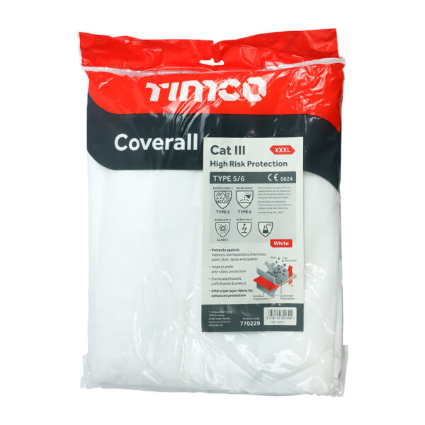 Type 5/6 Coverall White-XXX Large