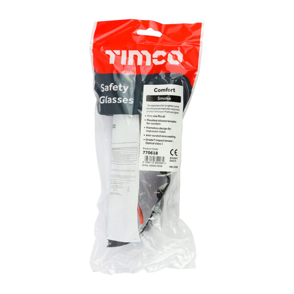 Comfort Safety Glasses Smoke-One Size