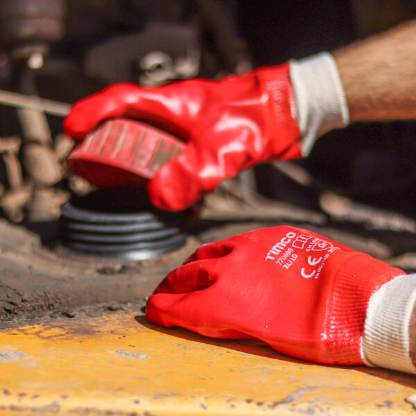 PVC Coated Grip Gloves Cotton-X Large