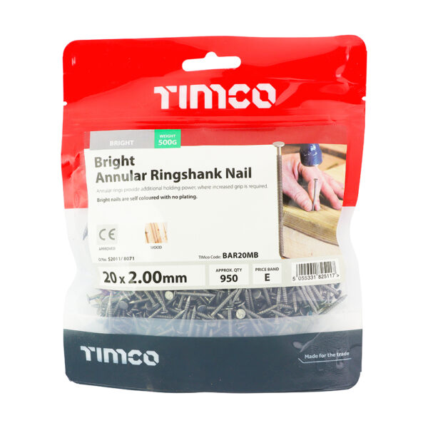 BAR20MB_w2.jpg Annular Ringshank Nail -Bright-20 x 2.00