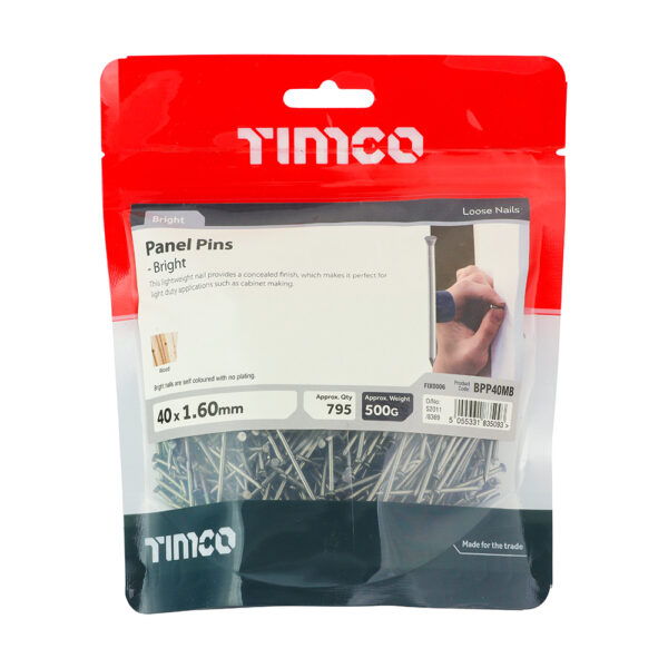 Panel Pin - Bright-40 x 1.60