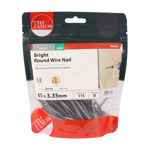 Round Wire Nail - Bright-65 x 3.35