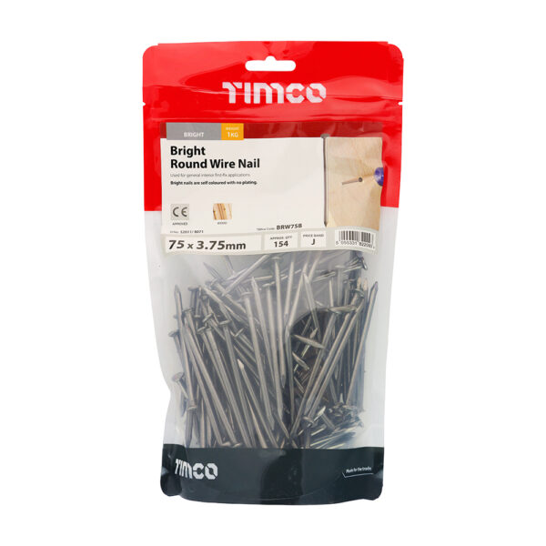 Round Wire Nail - Bright-75 x 3.75