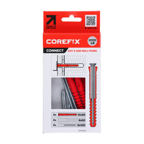 Corefix Dot & Dab Wall Fixing-5.0 x 100
