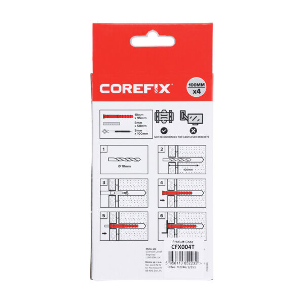 Corefix Dot & Dab Wall Fixing-5.0 x 100
