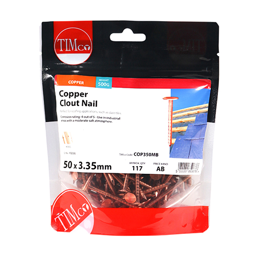 Clout Nail - Copper-50 x 3.35