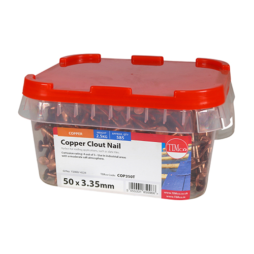 Clout Nail - Copper-50 x 3.35