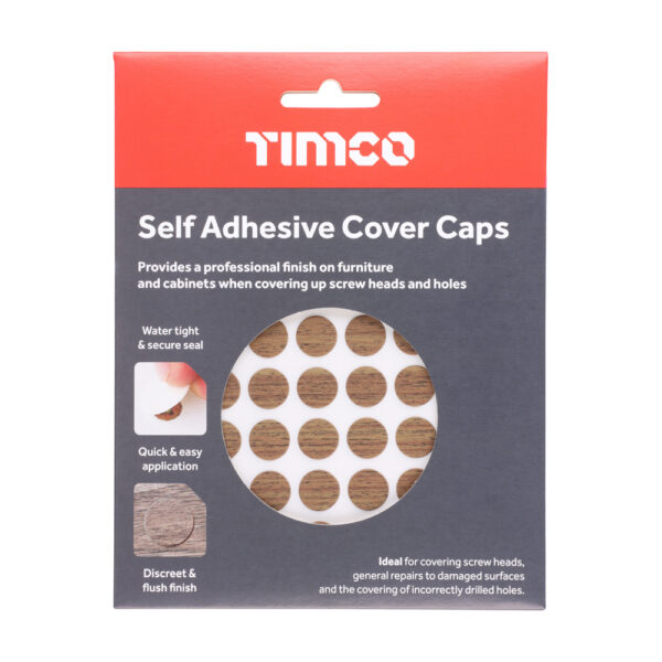 Adhesive Caps Dijon Walnut-13mm