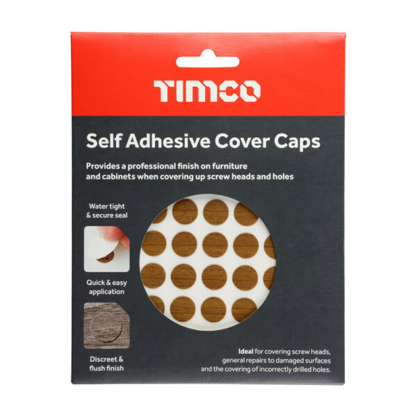 Adhesive Caps Natural Walnut-13mm