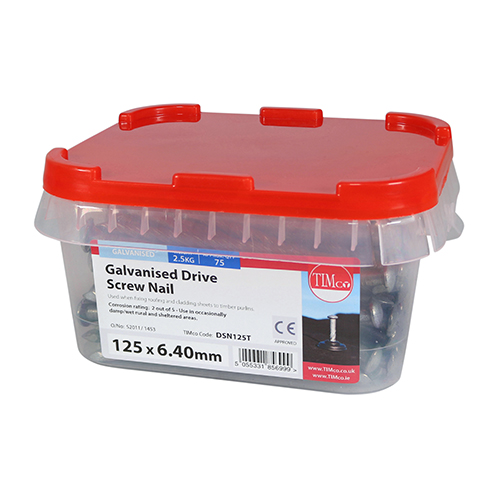 Drive Screw - Galvanised-125 x 6.40