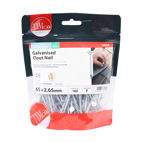 Clout Nail - Galvanised-65 x 2.65