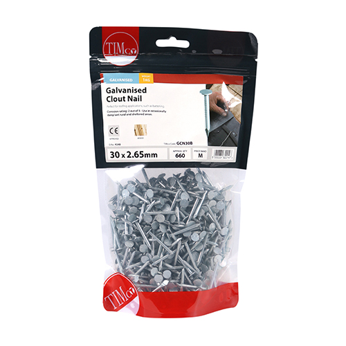 Clout Nail - Galvanised-30 x 2.65