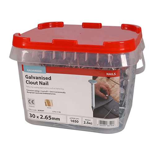 Clout Nail - Galvanised-30 x 2.65