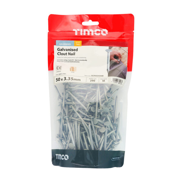 Clout Nail - Galvanised-50 x 3.35