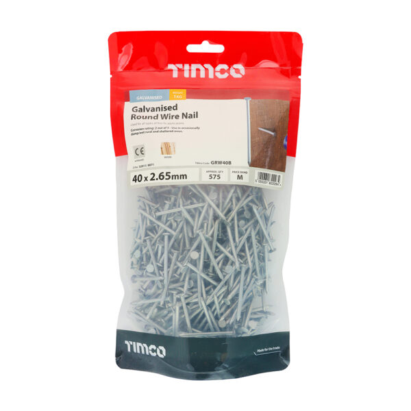 GRW40B_w2.jpg Round Wire Nail - Galvanised-40 x 2.65